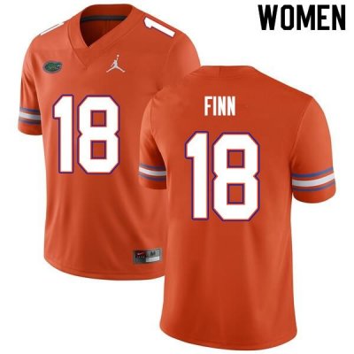 Women's Florida Gators #18 Jacob Finn NCAA Nike Orange Authentic Stitched College Football Jersey SSR8062KO